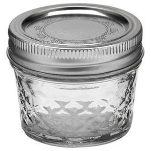 QUILTED CRYSTAL JELLY JARS 4 oz.