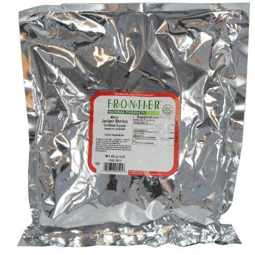 Bulk Juniper Berries Whole, ORGANIC, 1 lb. package