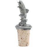 Jumping Fish - Trout - Pewter Wine Bottle Stopper - 20-220