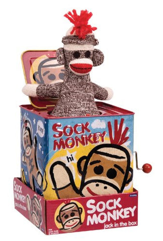 Sock Monkey Jack In The Box