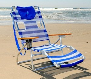 Ostrich 3N1 Beach Chair - Blue-White Stripe