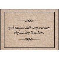 Fragile and Sensitive Dog Indoor/Outdoor Doormat