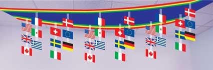 International Flag Ceiling Decor Party Accessory (1 count) (1/Pkg)