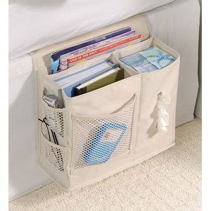Light Flax Polyester Bedside Caddy