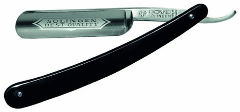 Dovo Full Hollow Carbon Steel 5/8 Straight Razor, Black