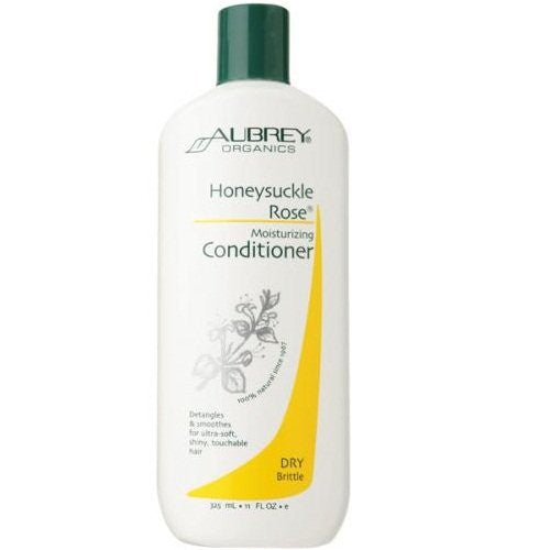 Aubrey Organics Honeysuckle Rose Moisturizing Conditioner, 11-Ounce Bottles (Pack of 2)