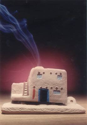 Casa (Adobe House) Burner With Pinon Natural Wood Incense - Incienso De Santa Fe