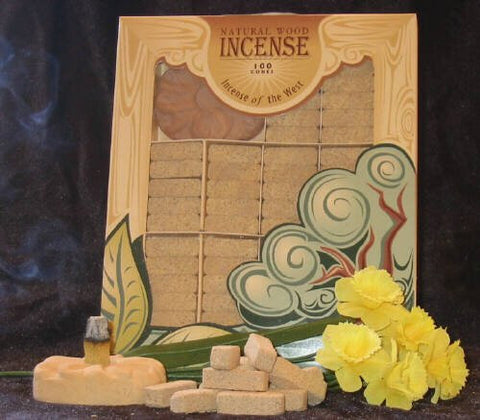 Mesquite Wood Incense - 100 Bricks Plus Burner - Incienso De Santa Fe