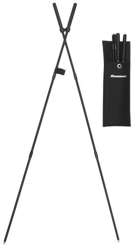 Quick Release Bungee-Corded Shooting Bipod. 39” Extended. 14” Folded