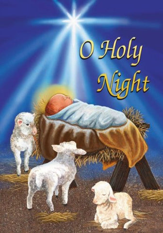 " O Holy Night " - 28 Inch X 40 Inch Standard Size Decorative Flag
