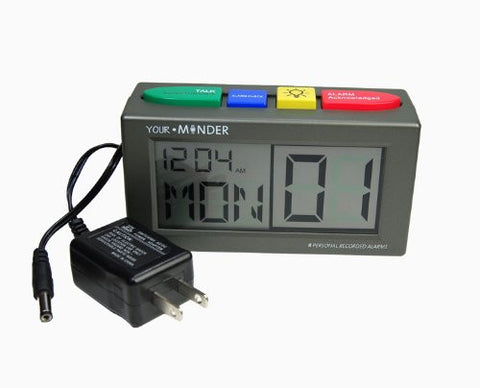 Your. Minder Personal Alarm Clock With Power Supply - Record up to (6) of Your OWN Alarm Messages