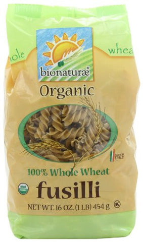 Bionaturae Fusilli Pasta Organic Whole Wheat 16.0 OZ