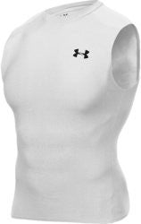 Heatgear Compression Sleeveless T-Shirt - White, Large