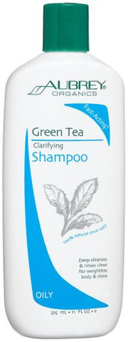 Aubrey Organics Green Tea Clarifying Shampoo, 11-Ounce Bottles (Pack of 2)