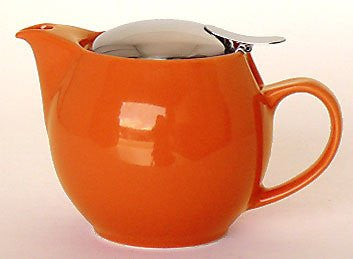 Bee House Ceramic Round Teapo, Carrot