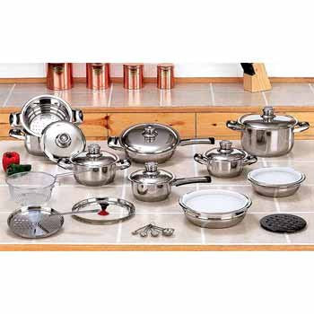 28pc 12-Element Stainless Steel Cookware Set