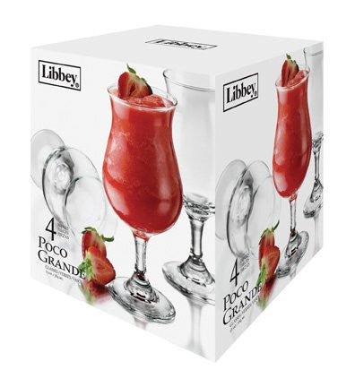 Libbey 13-Ounce Poco Grande Glass, Clear, 4-Piece