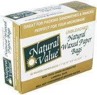 Natural Value Unbleached Wax Paper Waxed Paper Bags (60 ct.)