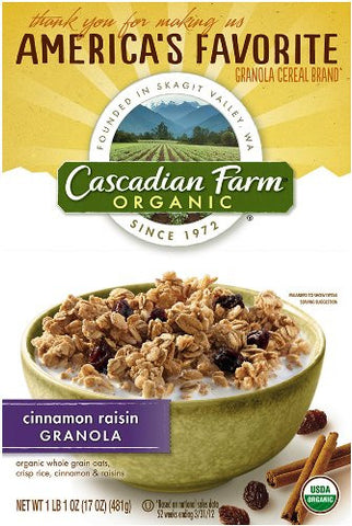 Cascadian Farms Cinnamon Raisin Granola 17.0 OZ