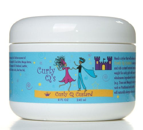 Curly Q's Curly Q Custard Medium Curl Styling Cream, 8-Ounce Jar