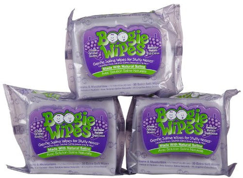 Boogie Wipes Saline Wipes 3 packs