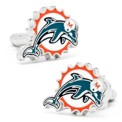 Buffalo Bills Cufflinks (Color: Miami Dolphins)