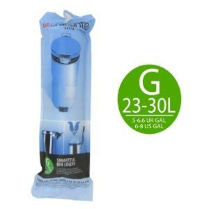 Bin Liner G, 23-30 liter [20 bags per roll] - White
