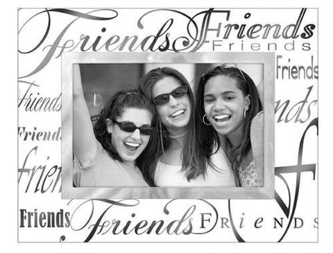 Clear Expressions 4 x 6 Inches Friends Metallic/Glass Keepsake