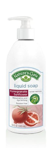 Nature's Gate Velvet Moisture, Paraben Free Liquid Soap, Pomegranate Sunflower (16 oz.)