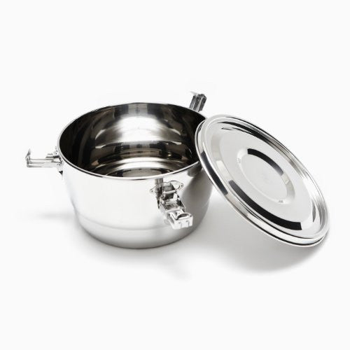 Onyx 18/10 Stainless Steel Three Clip Airtight Food Bowl, 3.5 Inch