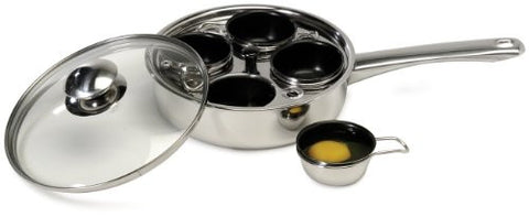 4 Cup 18/10 Stainless Egg Poacher With Non Stick Coating