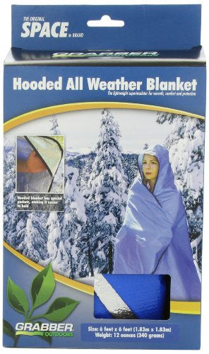Hooded All Weather Blanket/Poncho - BLUE