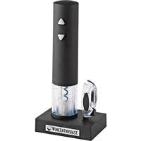 Wine Enthusiast Electric Push-Button Corkscrew -Black