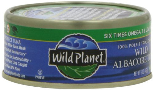Wild Planet Tuna, Wild Albacore, Low Mercury, No Salt 5.0 OZ
