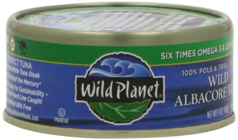 Wild Planet Tuna, Wild Albacore, Low Mercury, No Salt 5.0 OZ