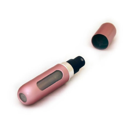 Travalo Womens Aluminum 4.0ml Mini Refillable Perfume Spray Case Bottle (Color: Pink)
