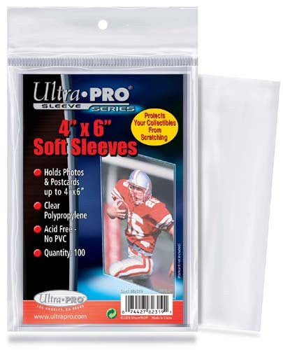 Ultra Pro 4" x 6" Soft Sleeves (100)