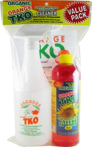 Orange TKO 16 oz with Spray Bottle - Value Pack