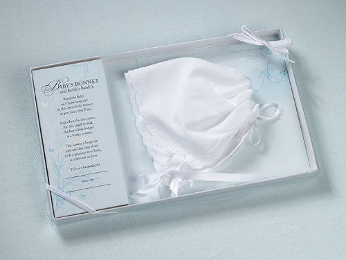 White Cotton Baby Bonnet