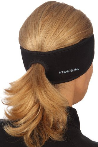 Goodbye Girl Ponytail Headband, black, black trim