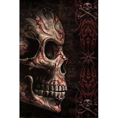 Spiral (Skull Tattoo) Art Poster Print - 24x36