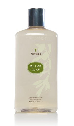 Thymes Liquid Foaming Bath, Olive Leaf, 12.25-Ounce Bottle
