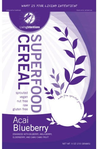 Living Intentions: Superfood Cereal, Acai Blueberry, 9 oz (6 pack)