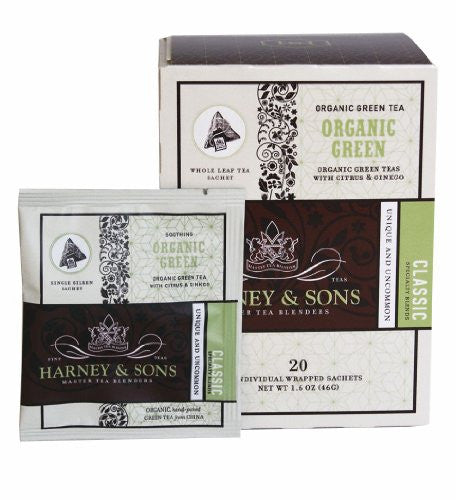 Wrapped Organic Green with Citrus & Ginkgo - 20 sachet box