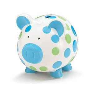 BANK BOY PIG DOTTED