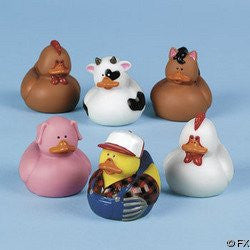 Farm Rubber Duckies 12-pc