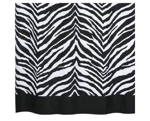 Zebra Shower Curtain Black & White