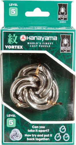 Hanayama Cast Metal Puzzle- Vortex Level 5