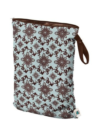 Planet Wise Wet Diaper Bag, Aqua Swirl, Large