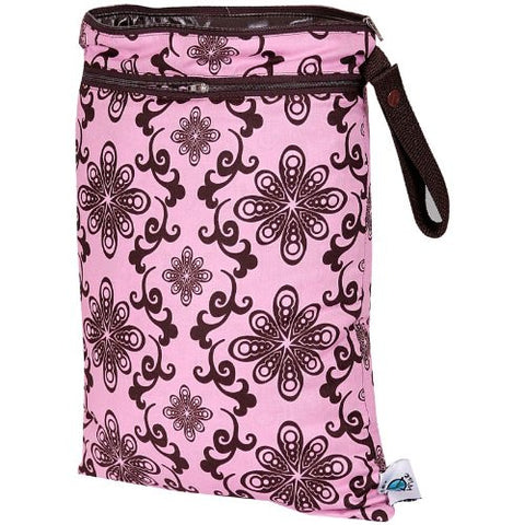 Planet Wise Wet/Dry Diaper Bag (Color: Pink Swirl)